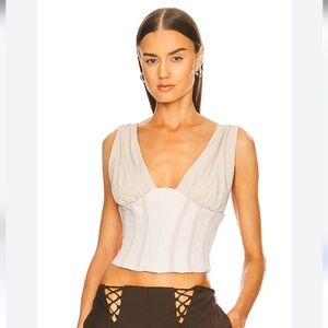 Paris Georgia Maeve Bodice Top Stone With Fawn Size L